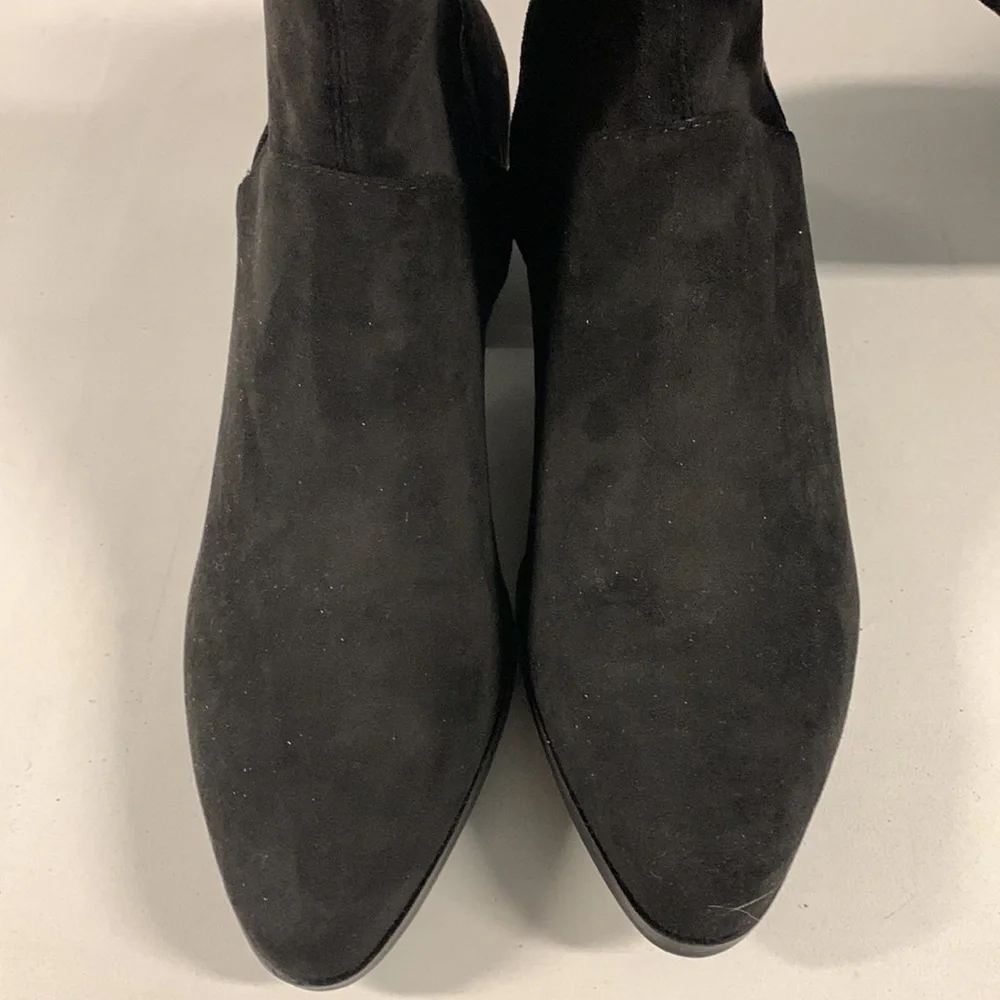 Dolce Vita‎ Steely Boots Women’s Black Micro Suede Ankle Booties Shoes 7.5 NWB